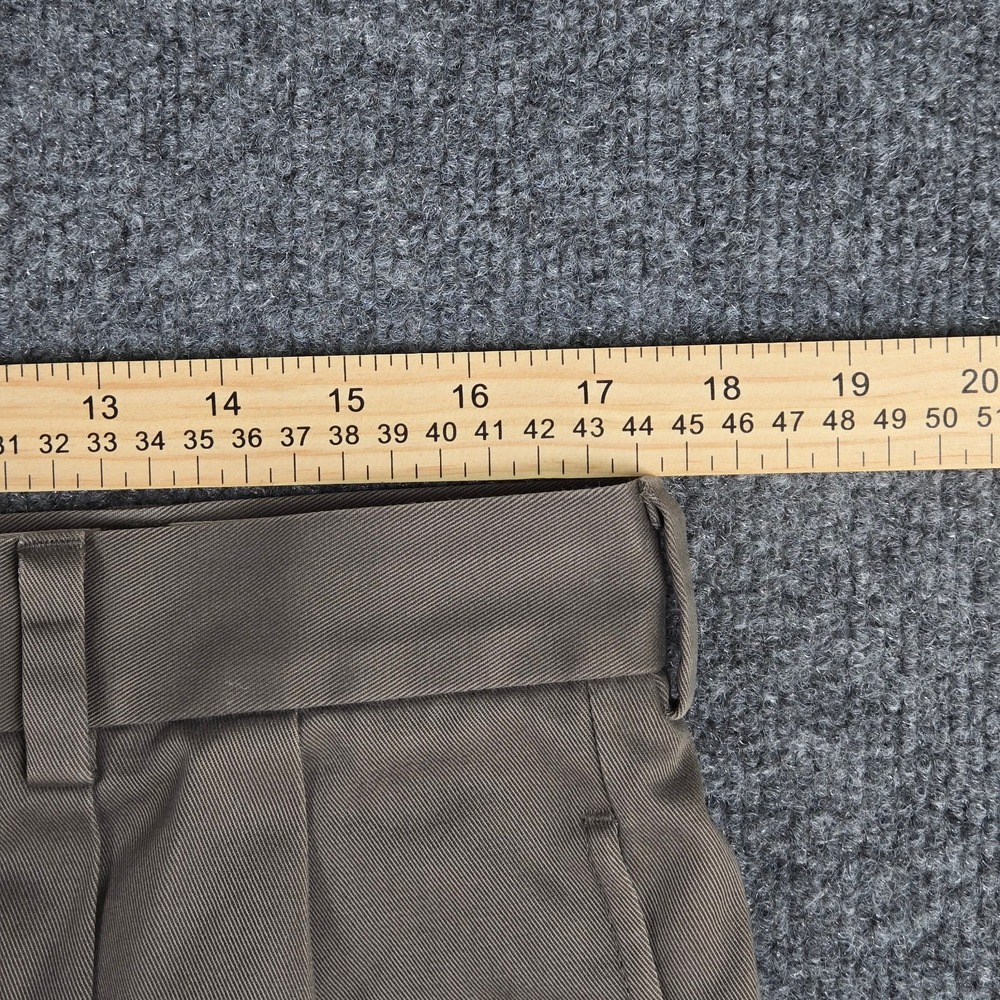 Brooks Brothers Pants Mens 35x33 Brown Tan Advantage Chino Elliot Pleated Cuffed - Picture 11 of 13